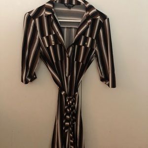 Miss Selfridge- Striped collared dress with belt